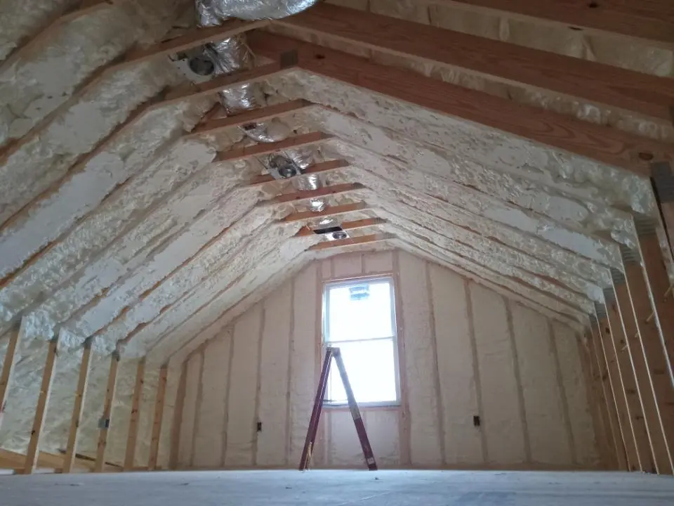 Spray foam roofing application for Crawl Space Insulation project in Seymour